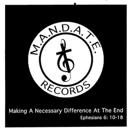 M.A.N.D.A.T.E. RECORDS logo