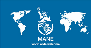 MANE WORLD WIDE WELCOME logo