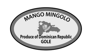 MANGO MINGOLO PRODUCE OF DOMINICAN REPUBLIC GOLE logo
