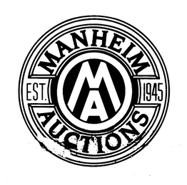 MANHEIM AUCTIONS MA EST. 1945 logo