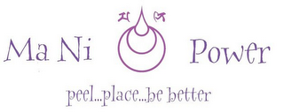 MANI POWER PEEL...PLACE...BE BETTER logo