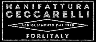 MANIFATTURA CECCARELLI FORLITALY ABBIGLIAMENTO DAL 1998 logo