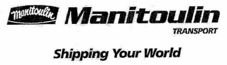 MANITOULIN MANITOULIN TRANSPORT SHIPPING YOUR WORLD logo