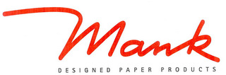MANK DESIGNED PAPER PRODUCTS logo