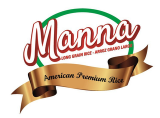 MANNA LONG GRAIN RICE - ARROZ GRANO LARGO AMERICAN PREMIUM RICE logo
