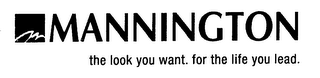 MANNINGTON THE LOOK YOU WANT. FOR THE LIFE YOU LEAD. logo