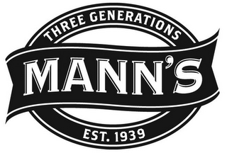 MANN'S THREE GENERATIONS EST. 1939 logo