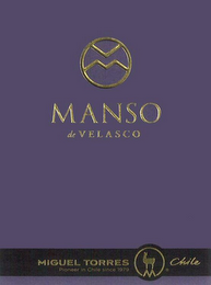 MANSO DE VELASCO MIGUEL TORRES PIONEER IN CHILE SINCE 1979 M CHILE MV logo