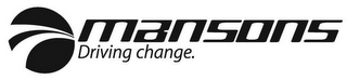 MANSONS DRIVING CHANGE. logo