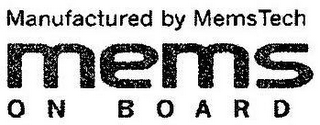 MANUFACTURED BY MEMSTECH MEMS ON BOARD logo