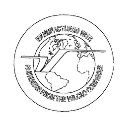 MANUFACTURED WITH FASTENERS FROM THE VELCRO COMPANIES logo
