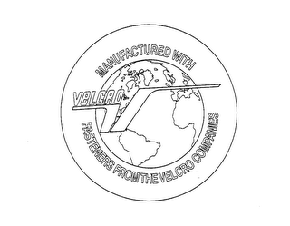 MANUFACTURED WITH FASTENERS FROM THE VELCRO COMPANIES V logo