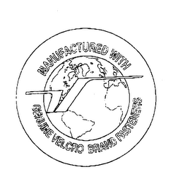 MANUFACTURED WITH GENUINE VELCRO BRAND FASTENERS V logo