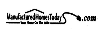 MANUFACTUREDHOMESTODAY.COM YOUR HOME ON THE WEB logo