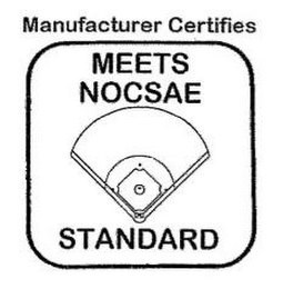 MANUFACTURER CERTIFIES MEETS NOCSAE STANDARD logo