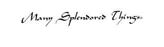 MANY SPLENDORED THINGS logo