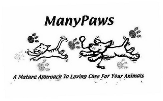 MANYPAWS PET SITTING 404-378-6935 A MATURE APPROACH TO LOVING CARE FOR YOUR ANIMALS DAPHNE DELANEY 404-210-8269 JANE TUNNO 404-218-3512 logo