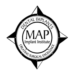 MAP IMPLANT INSTITUTE DENTAL IMPLANTS CREATING SURGICAL EXCELLENCE logo