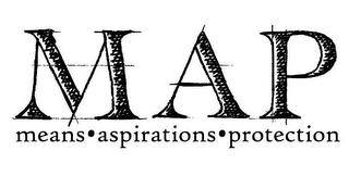 MAP MEANS­ · ASPIRATIONS­ · PROTECTION logo