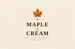 MAPLE & CREAM REAL CREAM. REAL MAPLE. NOTHING ELSE. logo