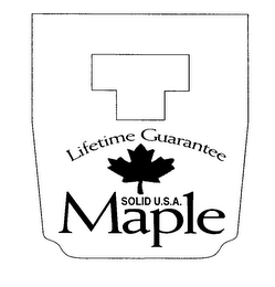 MAPLE LIFETIME GUARANTEE SOLID U.S.A. logo