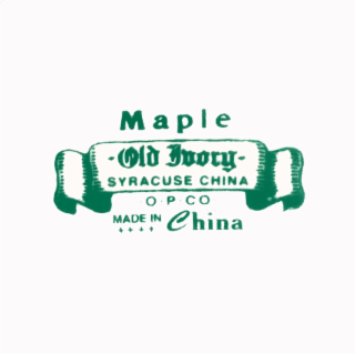 MAPLE OLD IVORY SYRACUSE CHINA OP CO MADE IN CHINA logo