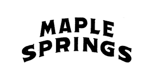 MAPLE SPRINGS logo