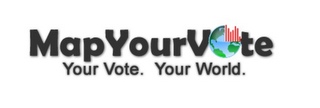 MAPYOURVOTE YOUR VOTE. YOUR WORLD. logo