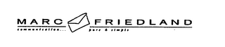 MARC FRIEDLAND COMMUNICATION... PURE & SIMPLE logo