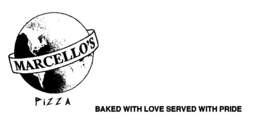 MARCELLO'S PIZZA BAKED WITH LOVED SERVED WITH PRIDE logo