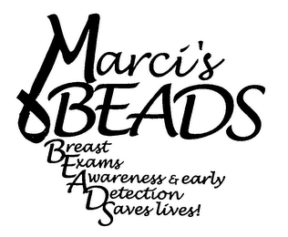MARCI'S BEADS BREAST EXAMS AWARENESS & EARLY DETECTION SAVES LIVES! logo