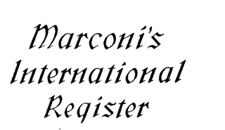 MARCONI'S INTERNATIONAL REGISTER logo