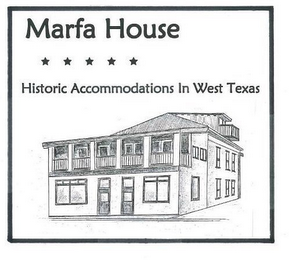 MARFA HOUSE HISTORIC ACCOMMODATIONS IN WEST TEXAS logo
