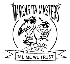MARGARITA MASTERS IN LIME WE TRUST PARTY ANIMAL logo