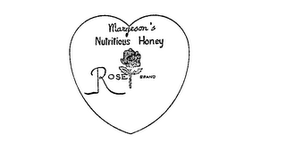 MARGESON'S NUTRITIOUS HONEY ROSE BRAND logo
