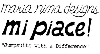 MARIA NINA DESIGNS MI PIACE! "JUMPSUITS WITH A DIFFERENCE" logo