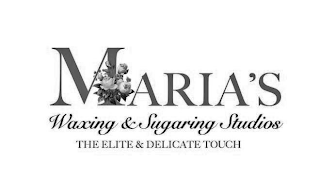 MARIA'S WAXING & SUGARING STUDIOS THE ELITE & DELICATE TOUCH logo