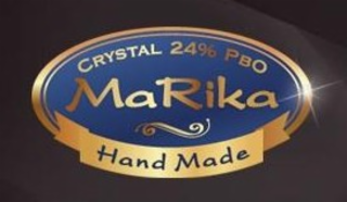MARIKA CRYSTAL 24% PBO HAND MADE logo
