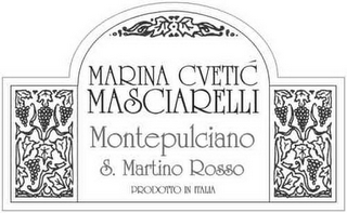 MARINA CVETIC MASCIARELLI MONTEPULCIANO S. MARTINO ROSSO PRODOTTO IN ITALIA logo