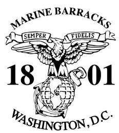 MARINE BARRACKS SEMPER FIDELIS 1801 WASHINGTON, D.C. logo