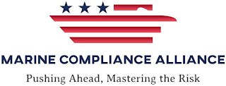 MARINE COMPLIANCE ALLIANCE PUSHING AHEAD, MASTERING THE RISK logo