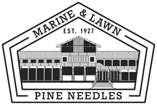 MARINE & LAWN EST. 1927 PINE NEEDLES logo