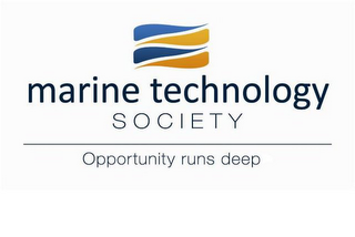 MARINE TECHNOLOGY SOCIETY, OPPORTUNITY RUNS DEEP logo