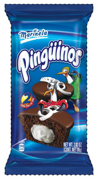 MARINELA PINGÜINOS 2 CREME-FILLED CUP CAKES NET WT. 2.82 OZ (CONT.NET80G) PER SERVING 290 CALORIES logo