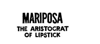 MARIPOSA THE ARISTOCRAT OF LIPSTICK logo
