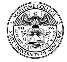 MARITIME COLLEGE STATE UNIVERSITY OF NEW YORK 1874 LOYALTY VALOR logo