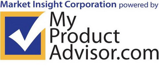 MARKET INSIGHT CORPORATION POWERED BY MY PRODUCT ADVISOR.COM logo