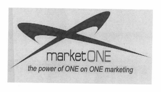 MARKET ONE THE POWER OF ONE ON ONE MARKETING logo