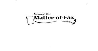 MARKETING ONE MATTER-OF-FAX logo