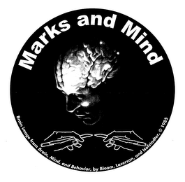 MARKS AND MIND BRAIN IMAGE FROM BRAIN, MIND, AND BEHAVIOR, BY BLOOM, LASERSON, AND HOFSTADTER, 1985 logo